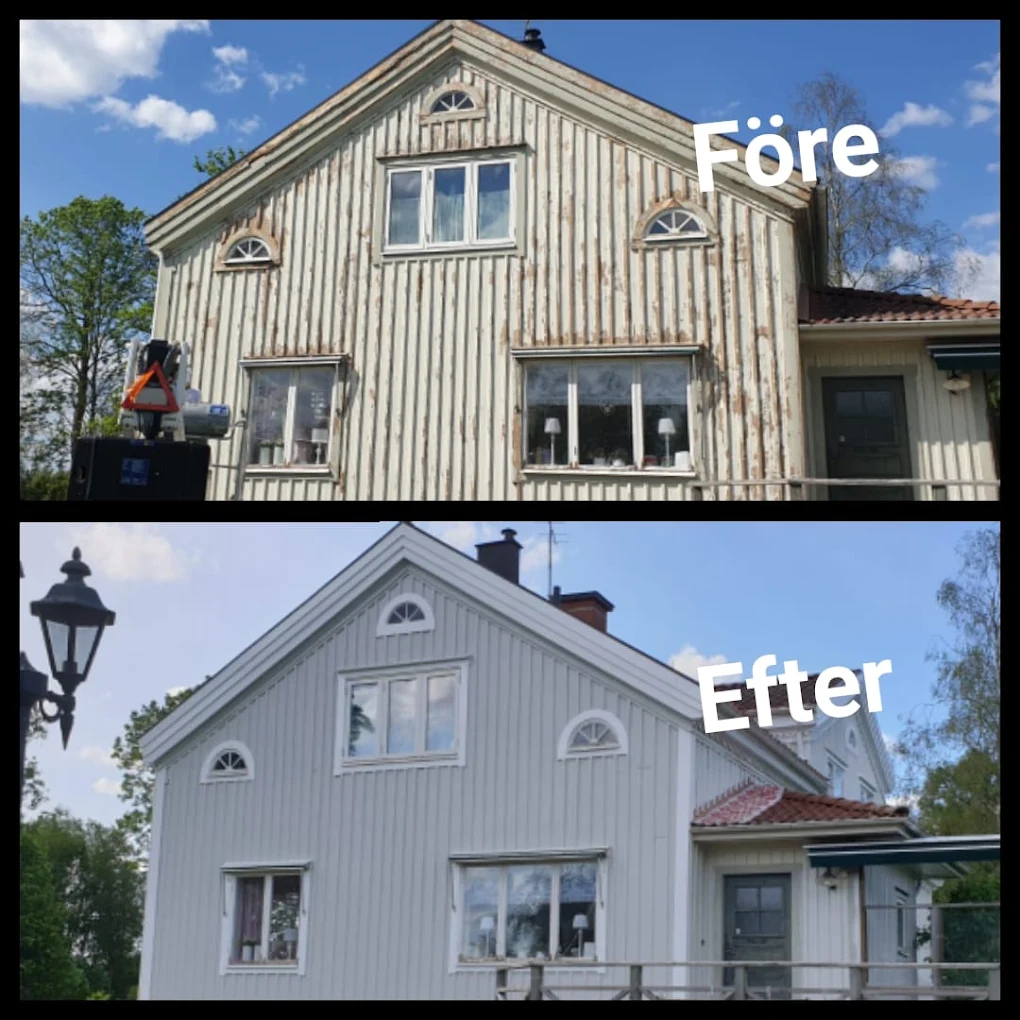 Fasadrenovering utförd av Ronni Måleri